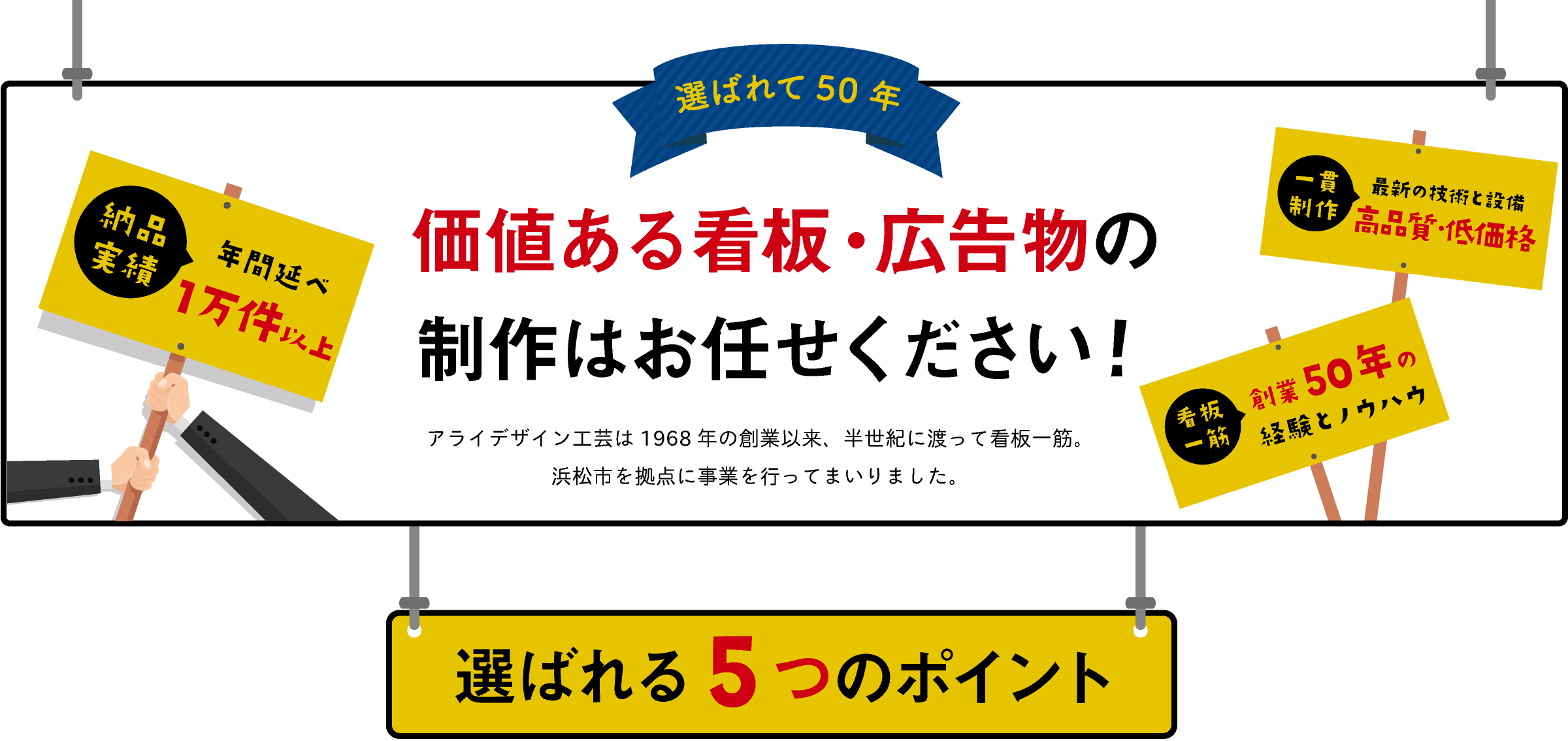 価値ある看板・広告物の制作はお任せください!